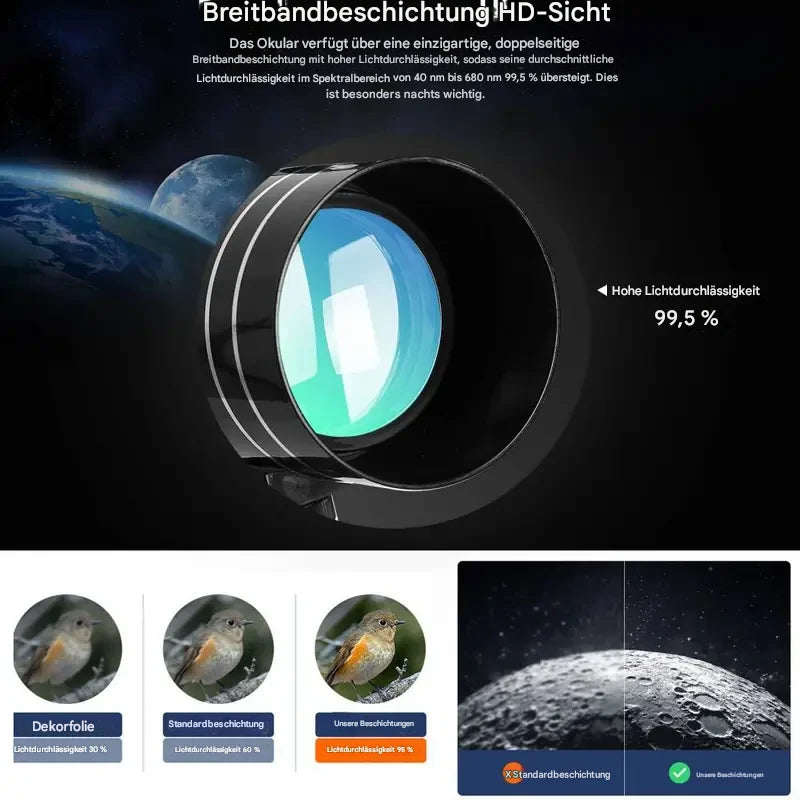 StellarView Pro – 150-fach HD Astronomisches Teleskop mit Stativ