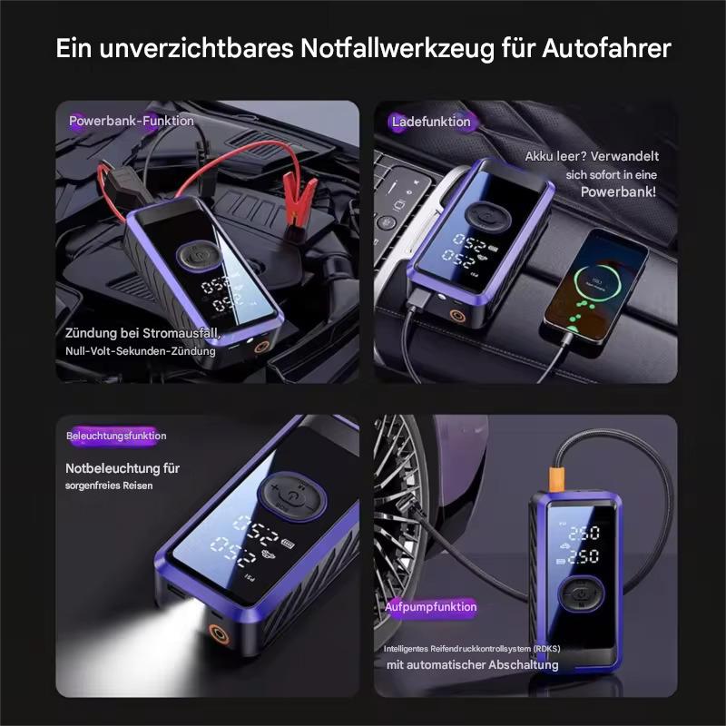 RaptorVolt 12800mAh Starthilfe – 12V Batterie-Booster für Autos
