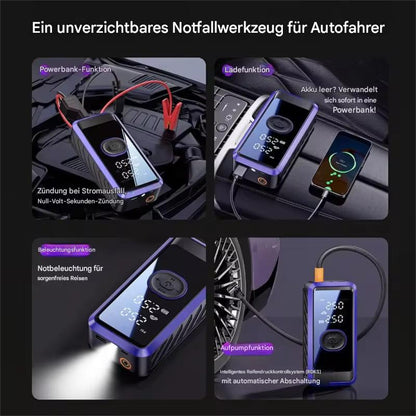 RaptorVolt 12800mAh Starthilfe – 12V Batterie-Booster für Autos