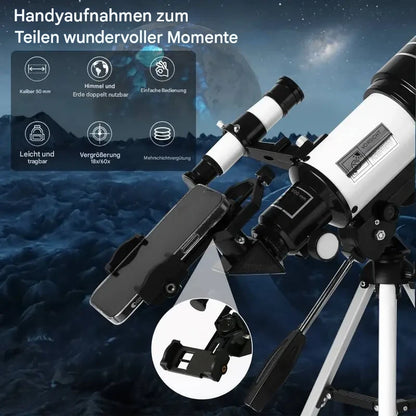 StellarView Pro – 150-fach HD Astronomisches Teleskop mit Stativ