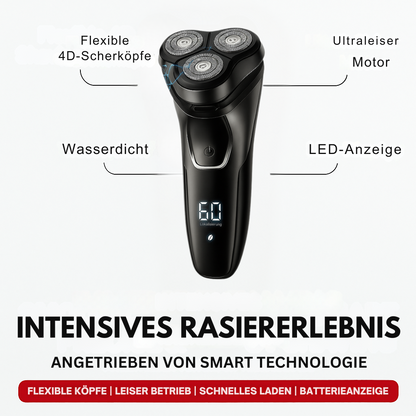 SmoothTrim One – 4D-Elektrorasierer mit Präzisionsklingen, ausklappbarem Trimmer und wasserdichtem Design